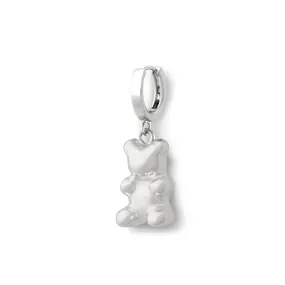 Mini Nostalgia Bear Hoop, Silver