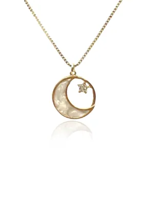 Moon Star Charm Necklace