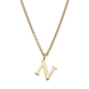 N Letter Gold Necklace