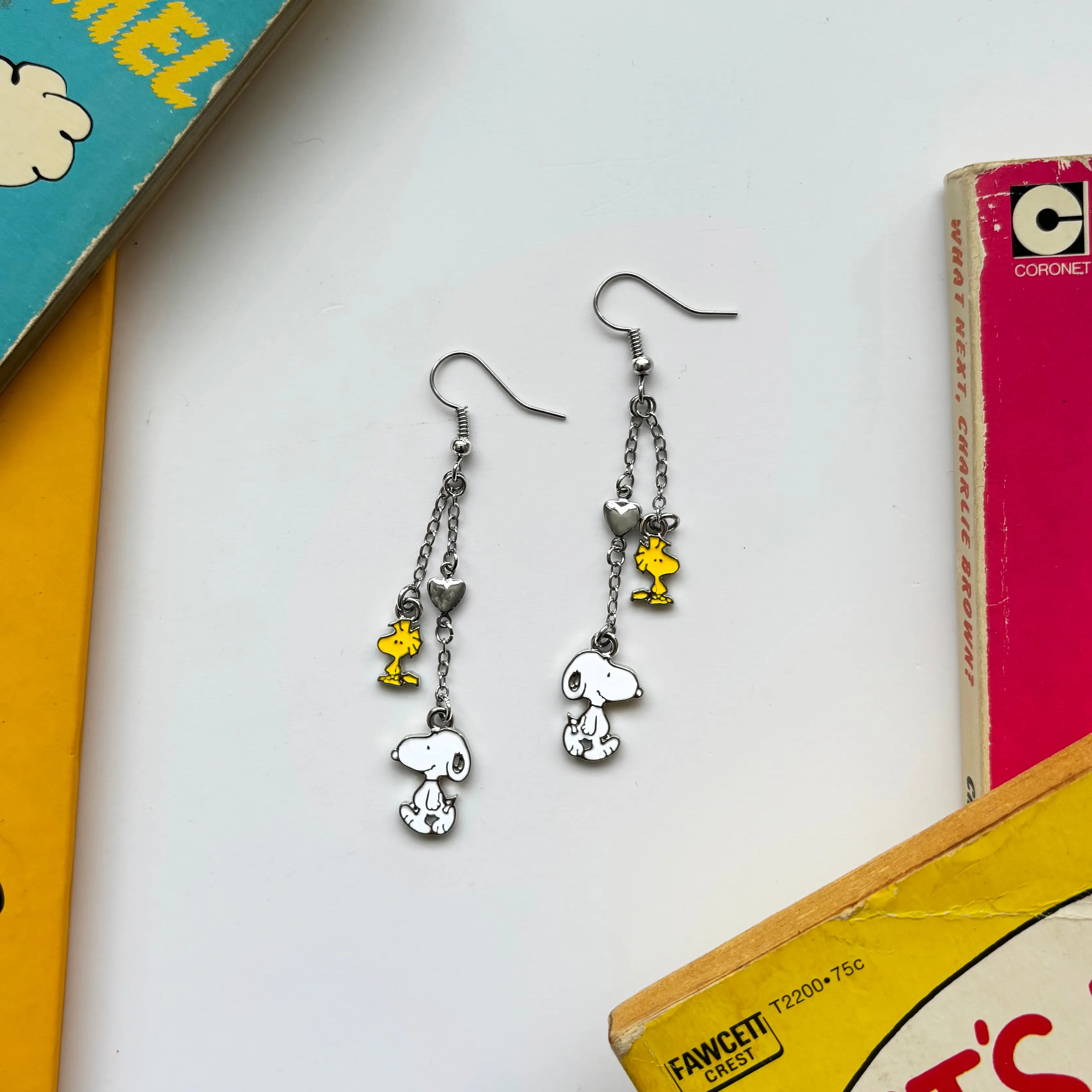 Peanuts Snoopy and Woodstock Earrings