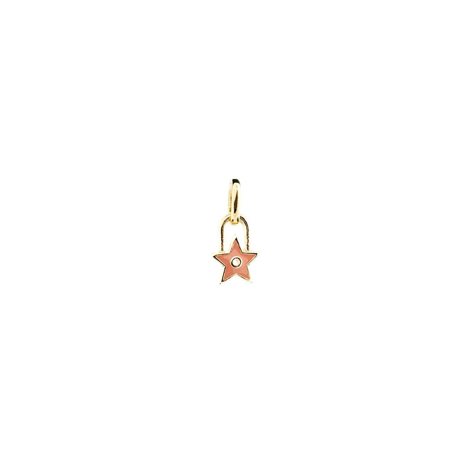 pink small enamel star bale charm