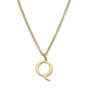 Q Letter Gold Necklace