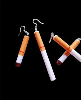 Quirky - Mismatched decor cigarrette earrings | mismatch funky earrings | fun style pop art decor earrings | halloween quirky