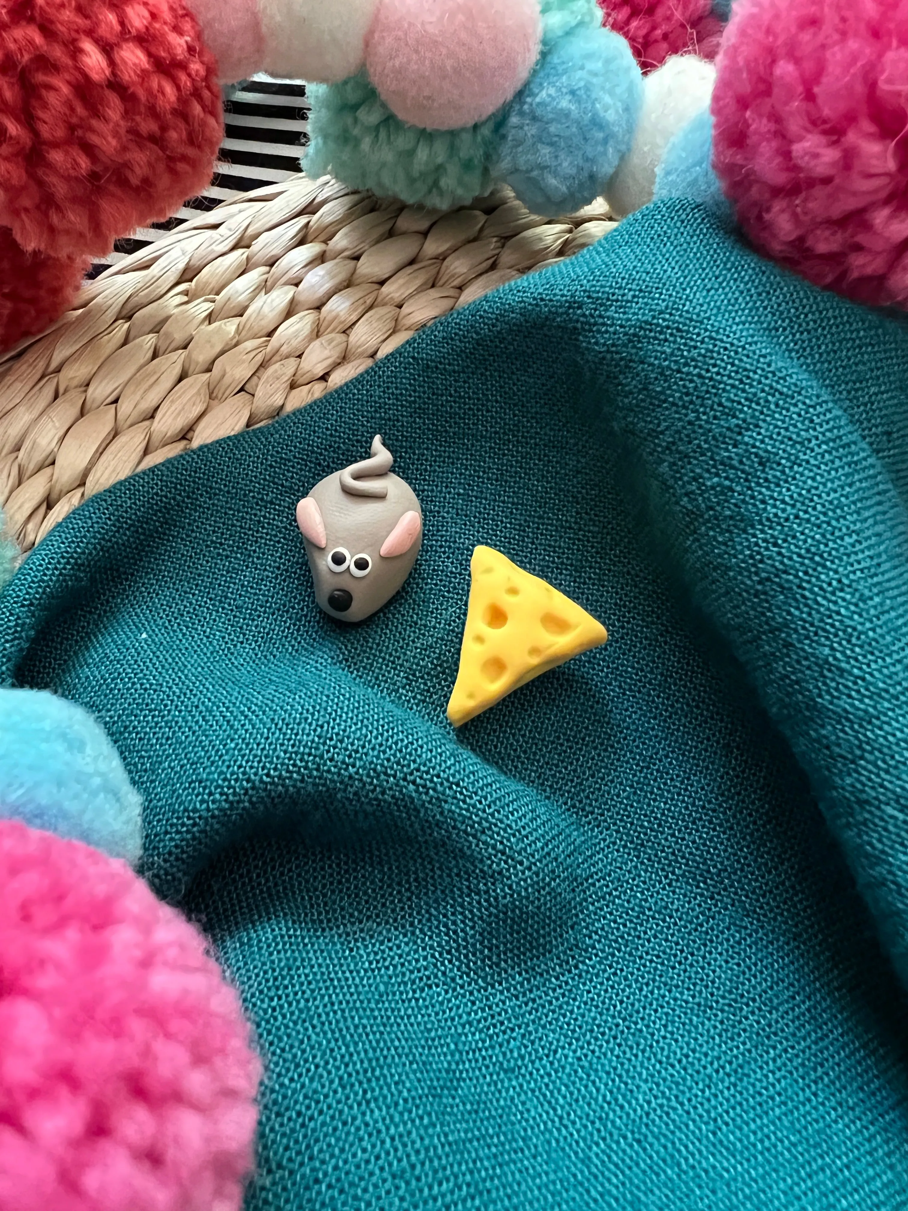 Ralph - Clay Mouse and Cheese Studs