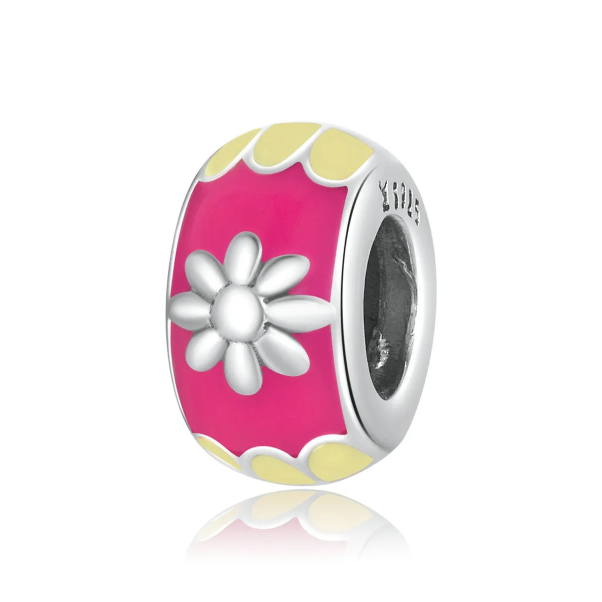 S925 Silver Charm for Bracelet, Colourful Spacer Charm