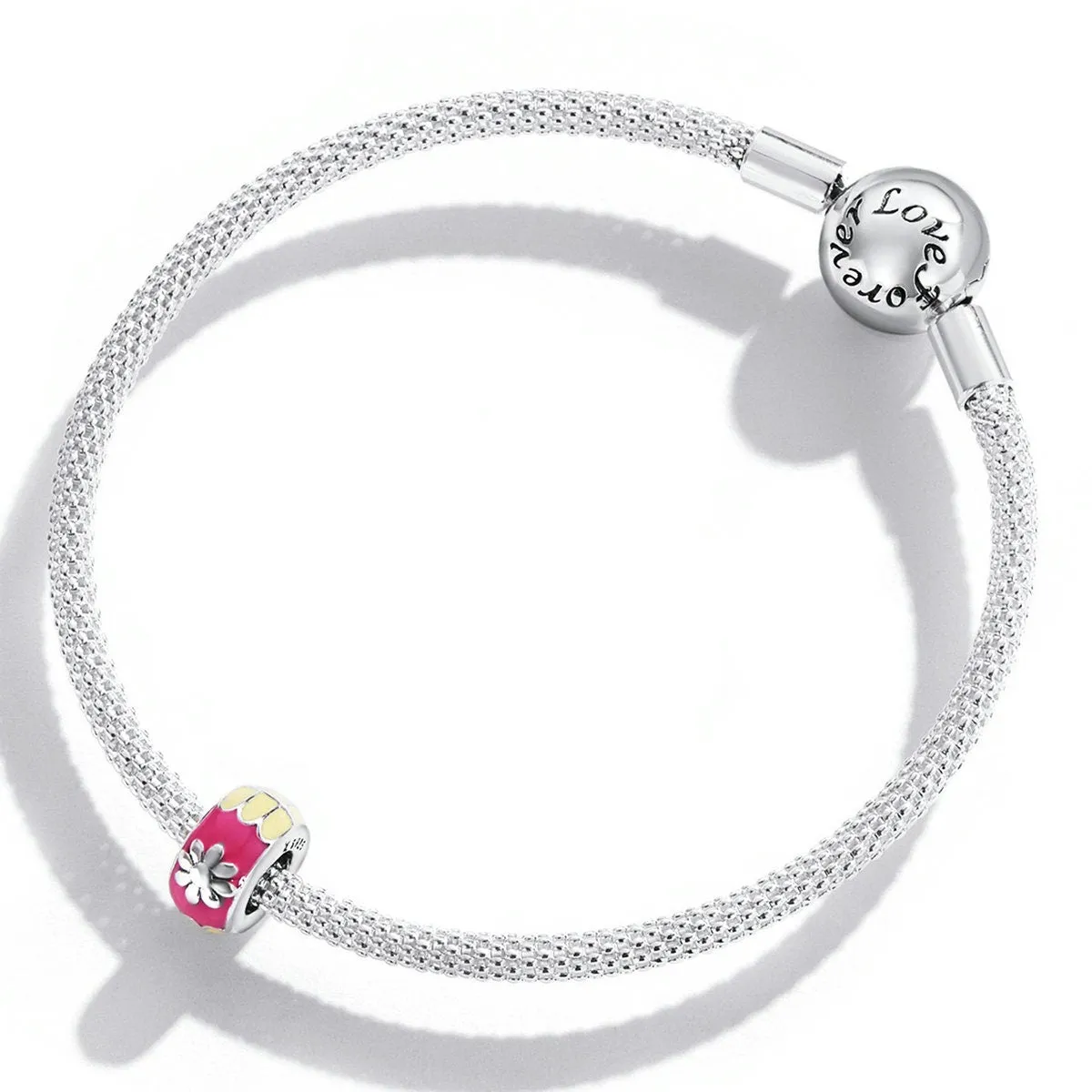 S925 Silver Charm for Bracelet, Colourful Spacer Charm