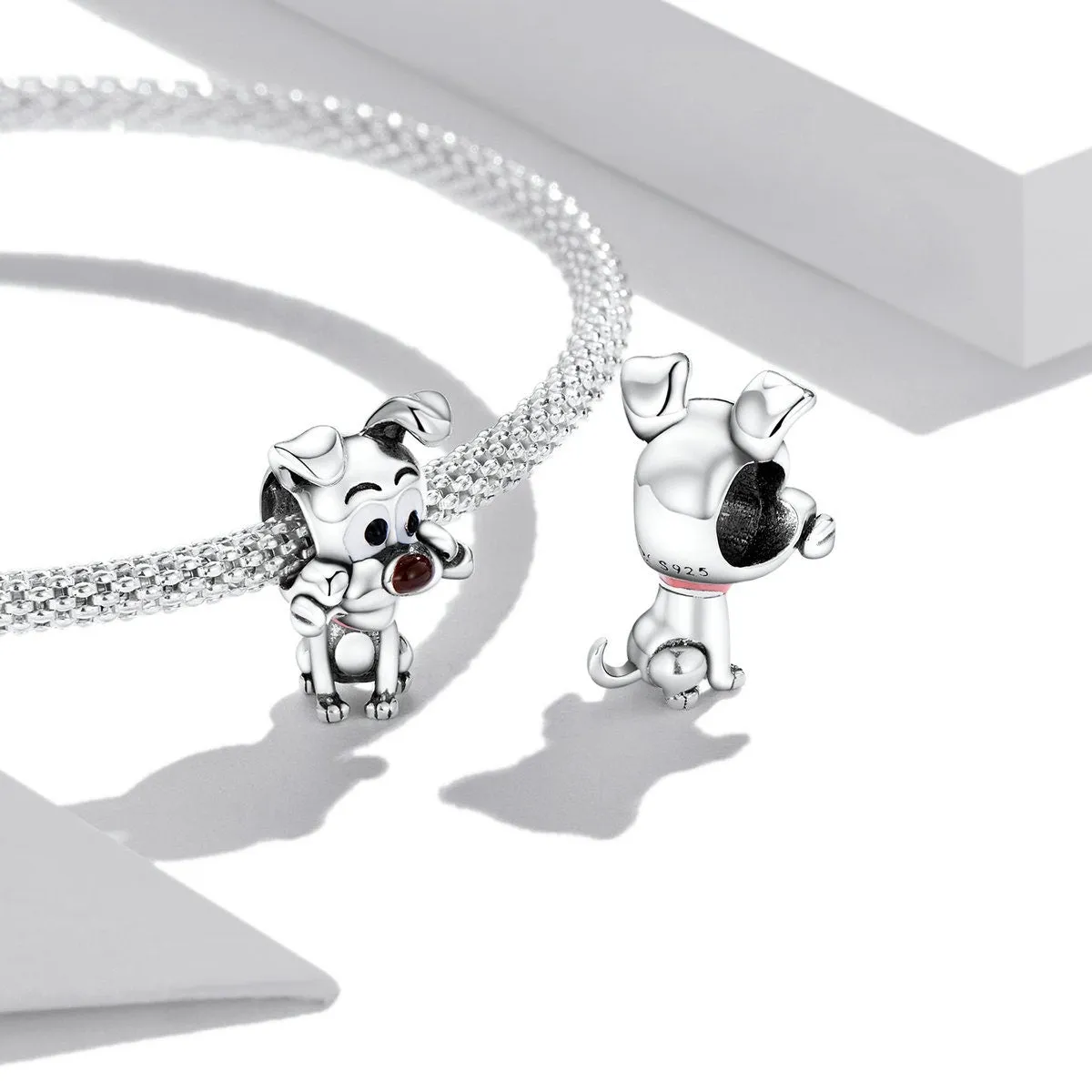 S925 Silver Cute Dog Paw Collection Charm