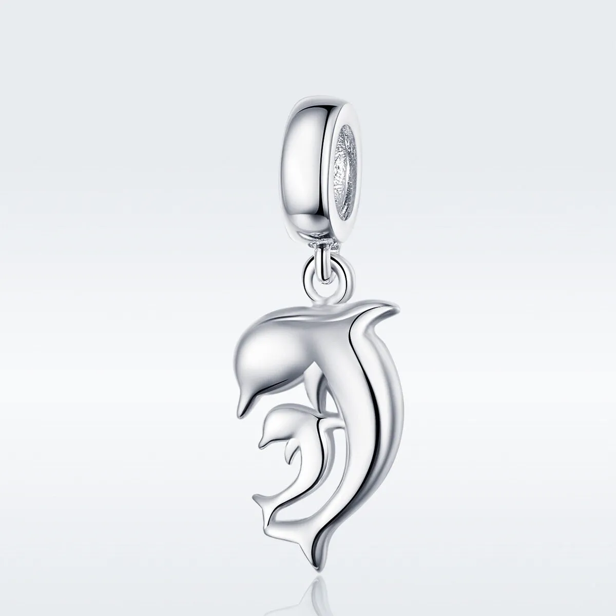 S925 Silver  Dolphin Charm Beads