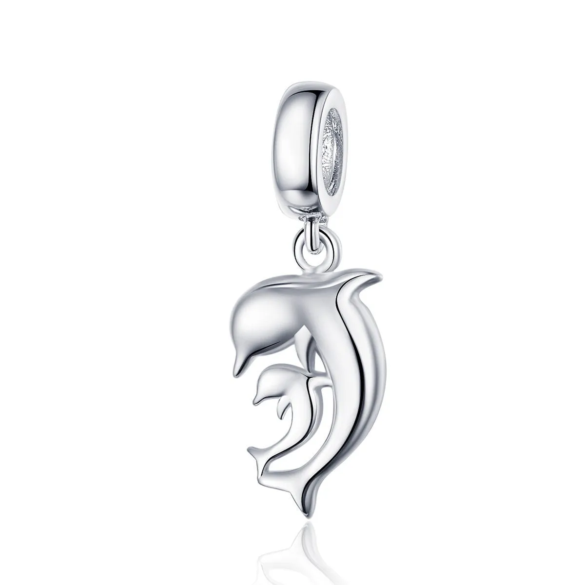 S925 Silver  Dolphin Charm Beads