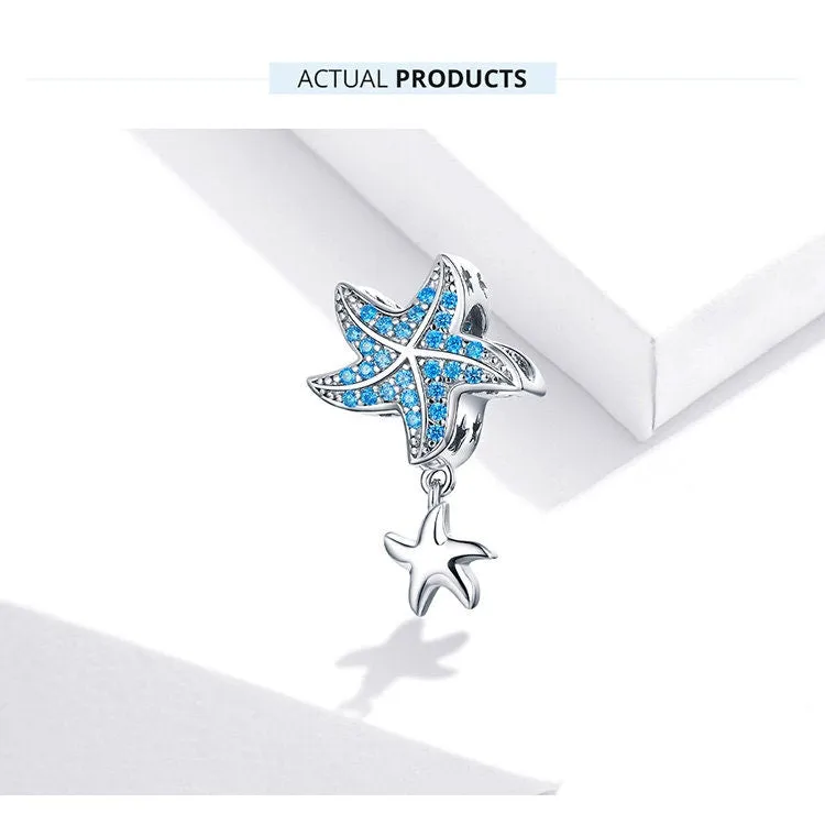 S925 Silver Ocean Starfish Charm Beads