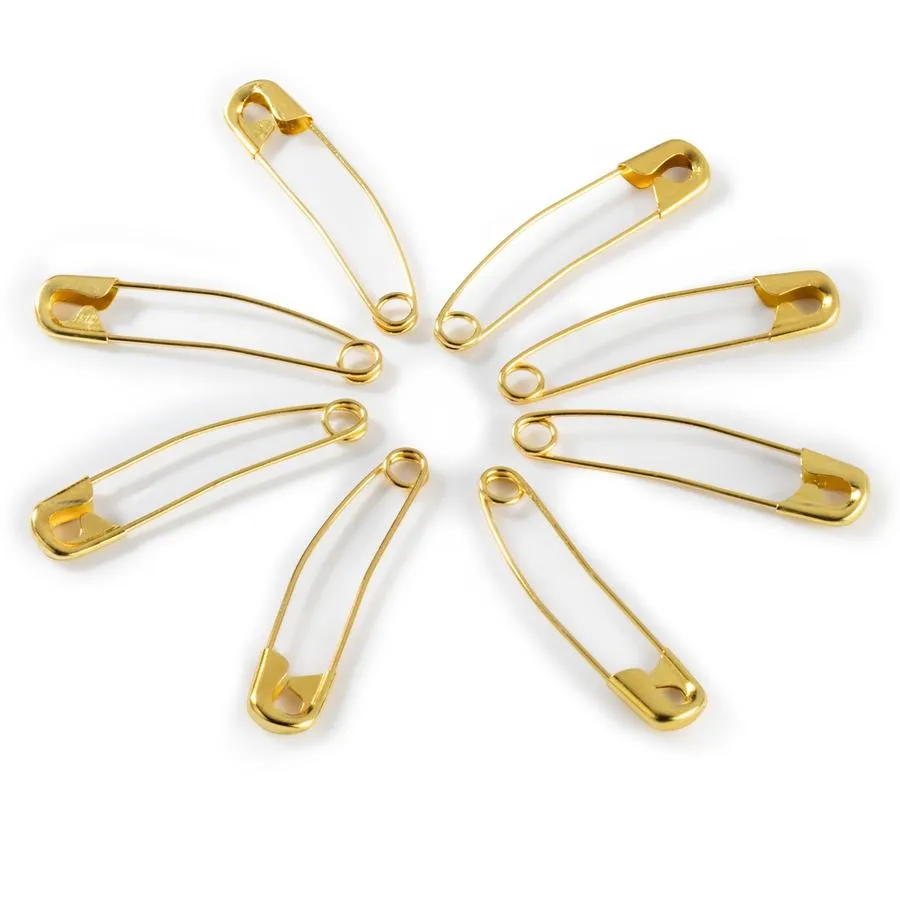 Safety Pins Curved Brass 38mm - Pack of 150 - Prym