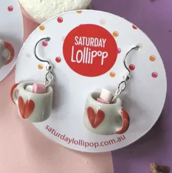 Saturday Lollipop Earrings - Hot Chocolate