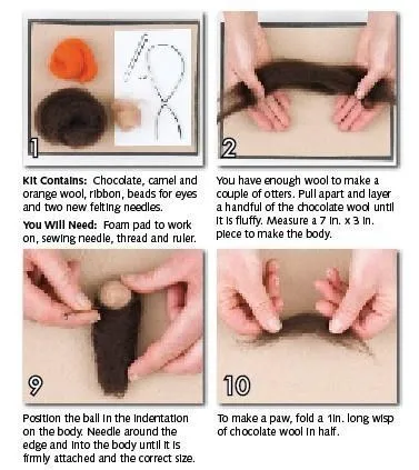 Sea Otter Needle Felting Kit - Easy