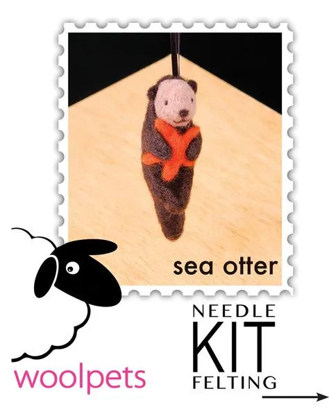 Sea Otter Needle Felting Kit - Easy