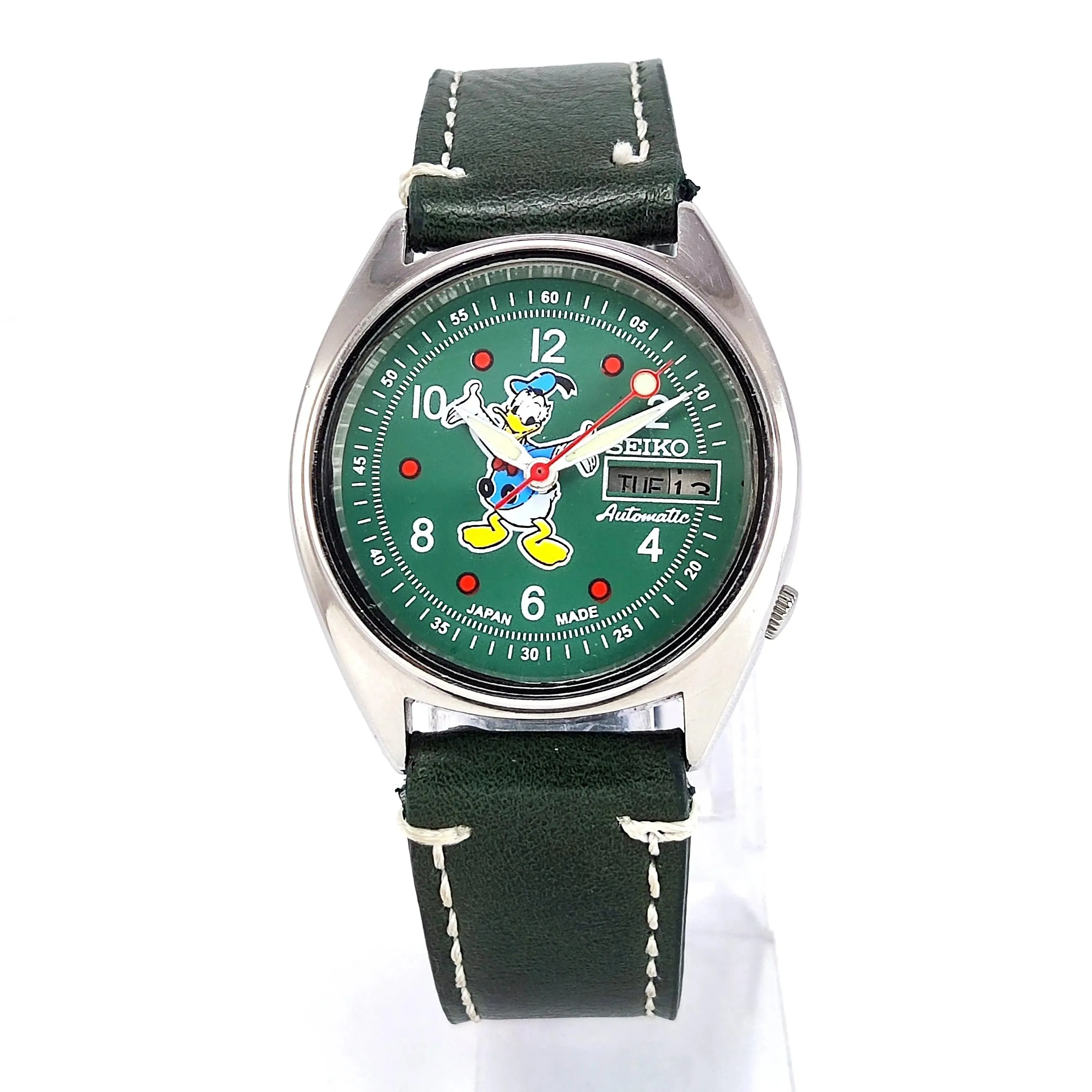 Seiko 5 Automatic-7009A 17 Jewels Day Date Green Dial Men's Mechanical Watch