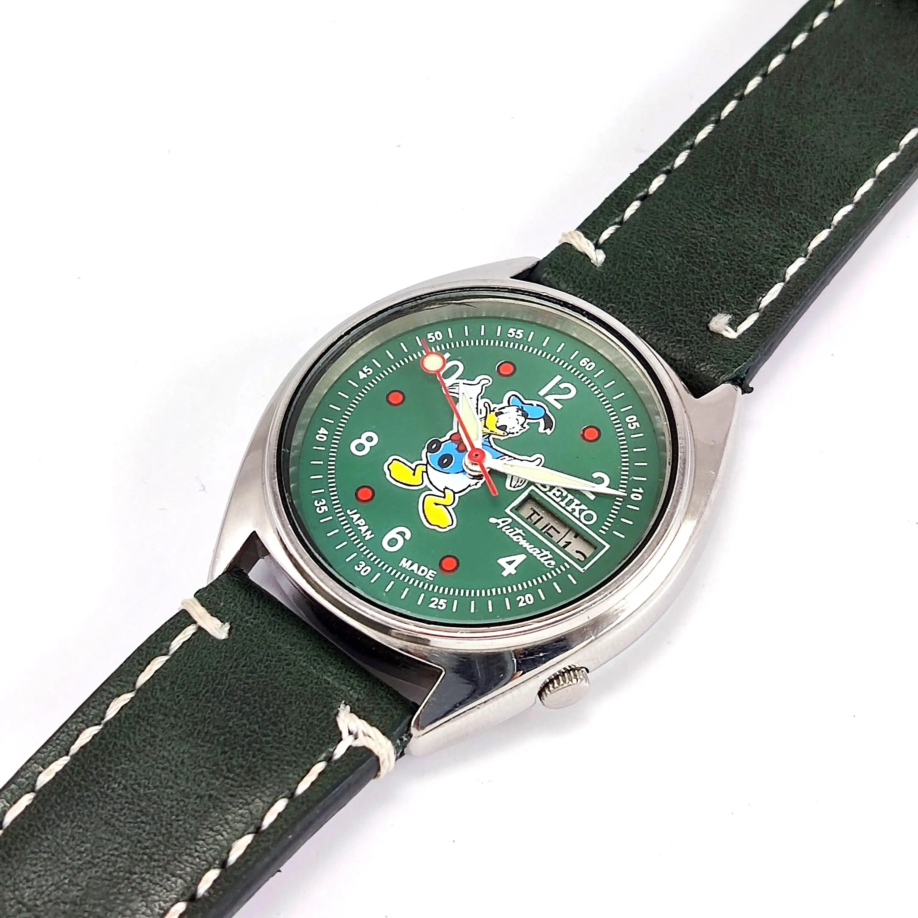 Seiko 5 Automatic-7009A 17 Jewels Day Date Green Dial Men's Mechanical Watch