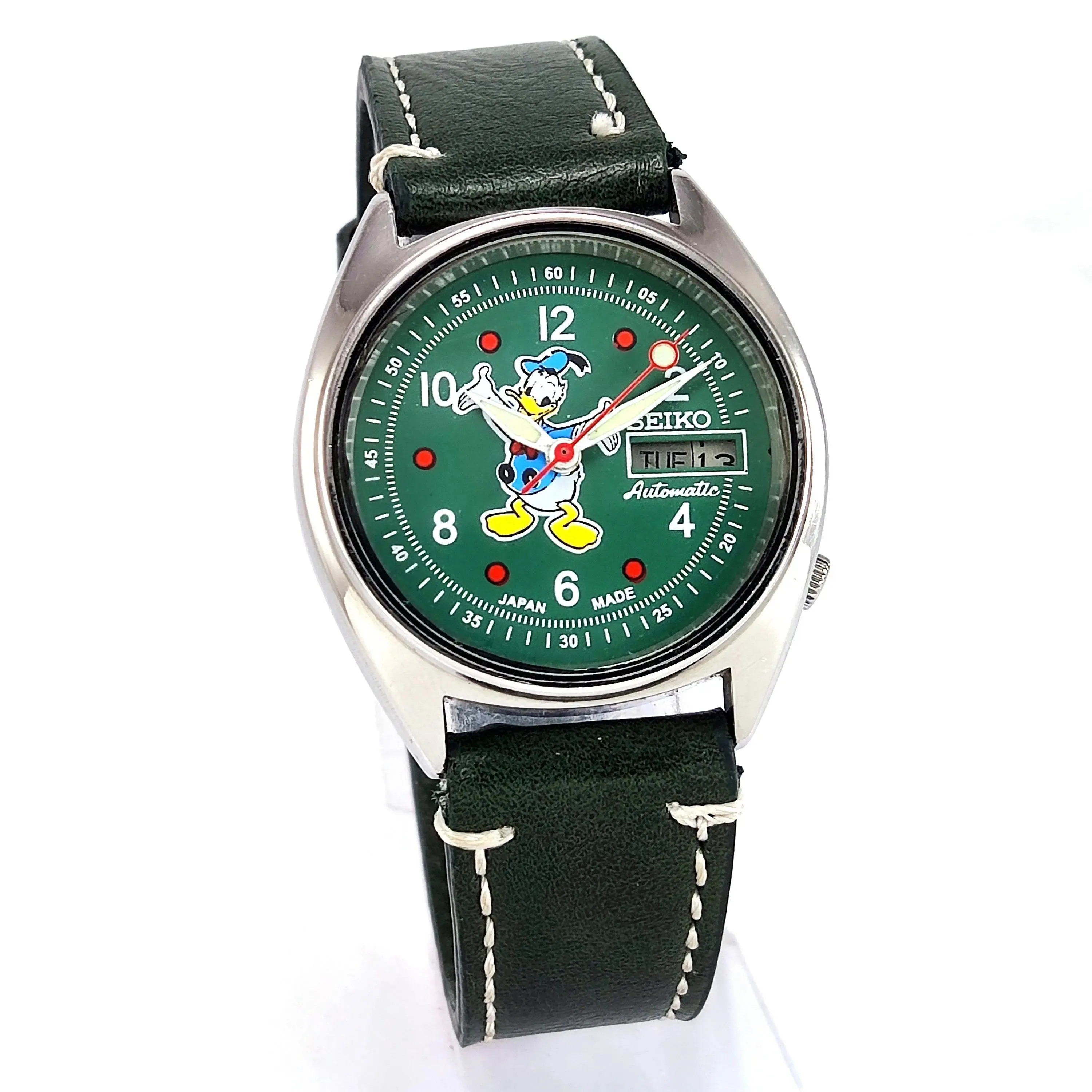 Seiko 5 Automatic-7009A 17 Jewels Day Date Green Dial Men's Mechanical Watch