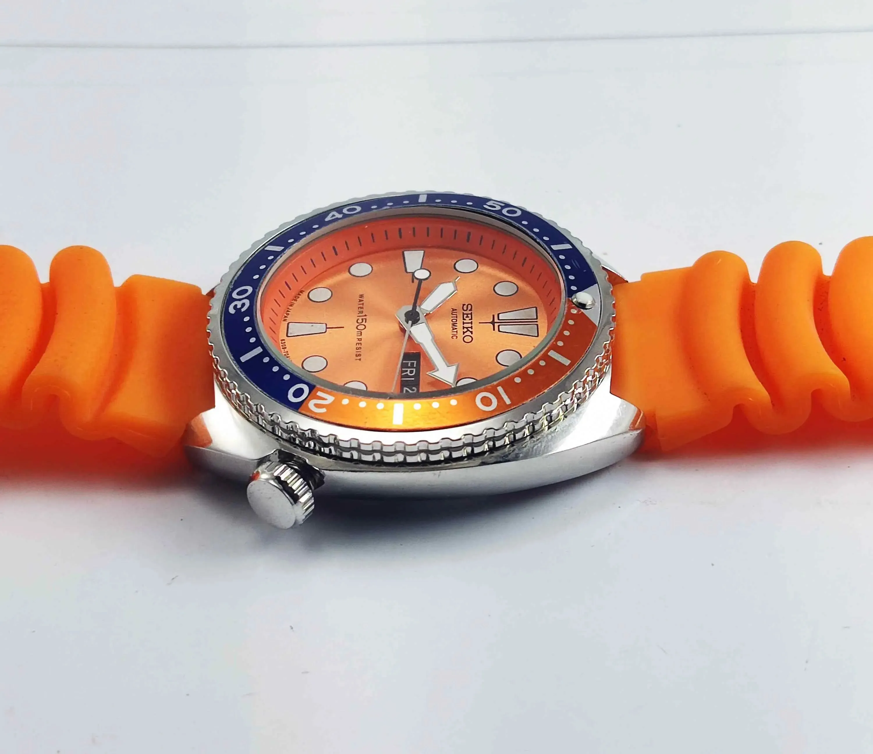 Seiko Automatic 6309A Orange Dial 17 Jewels Men's Sports Watch