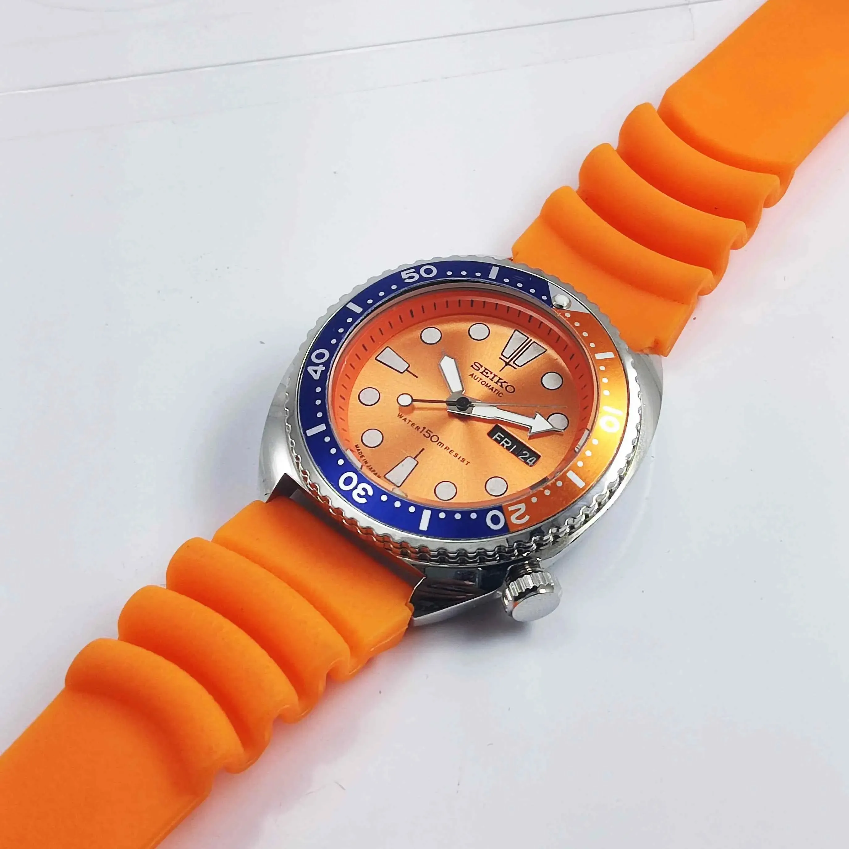 Seiko Automatic 6309A Orange Dial 17 Jewels Men's Sports Watch