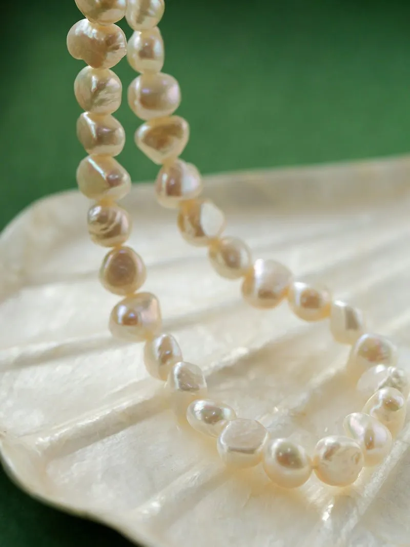 Shaped Irregular Baroque Pearl Necklace