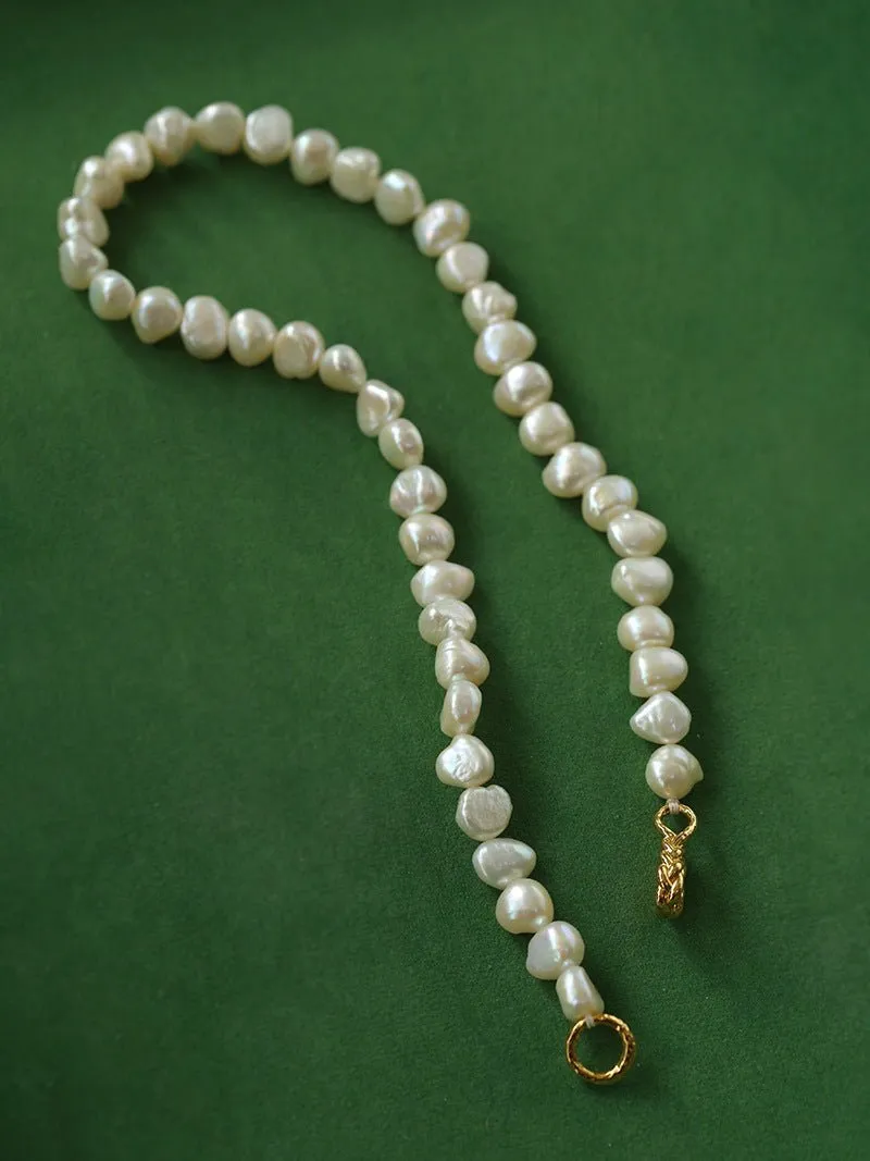 Shaped Irregular Baroque Pearl Necklace