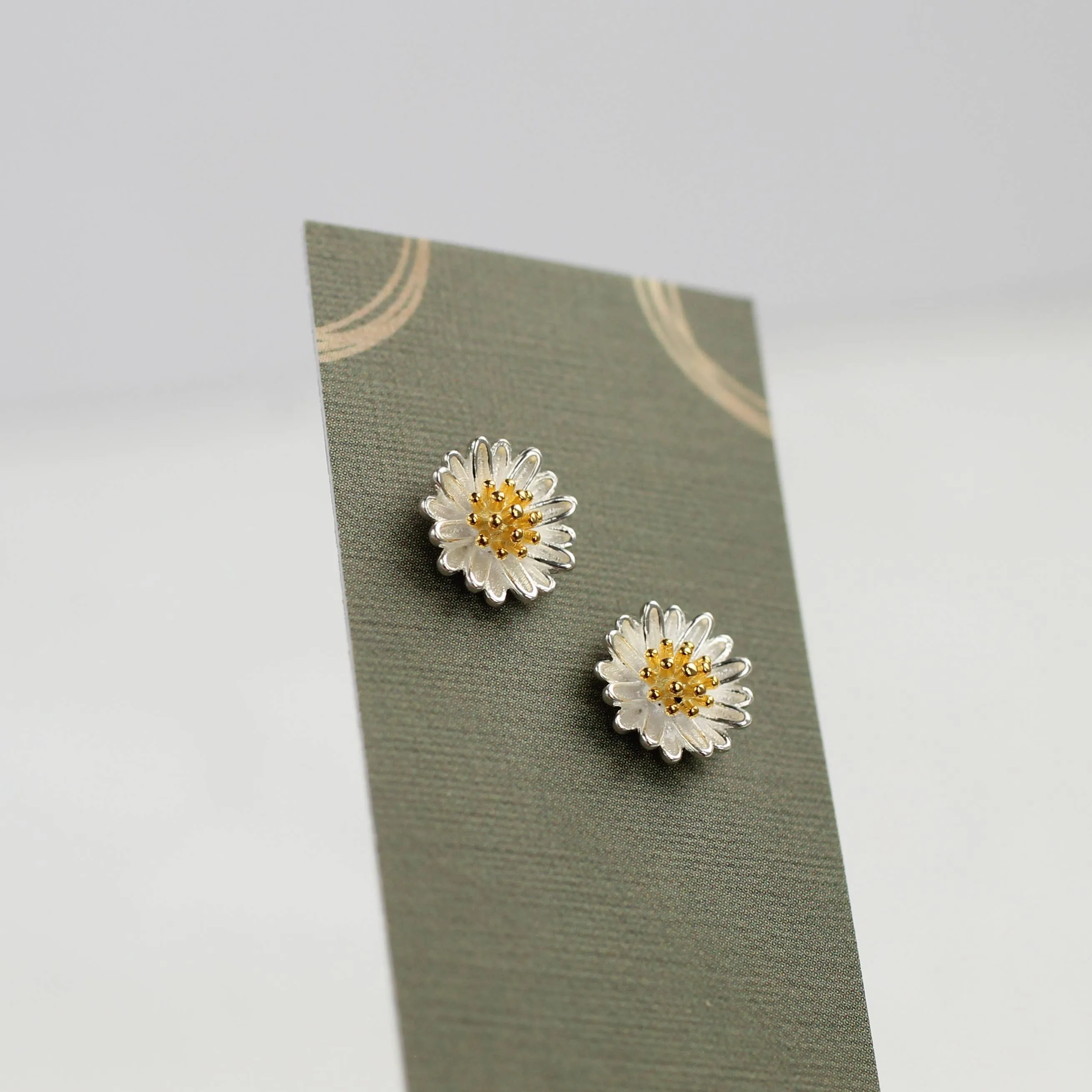 Silk Purse, Sow’s Ear Daisy Sterling Silver Stud Earrings