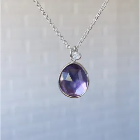 Silver Amethyst Theia Necklace