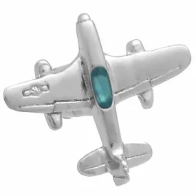 Silver Plane Lapel Lapel Pin