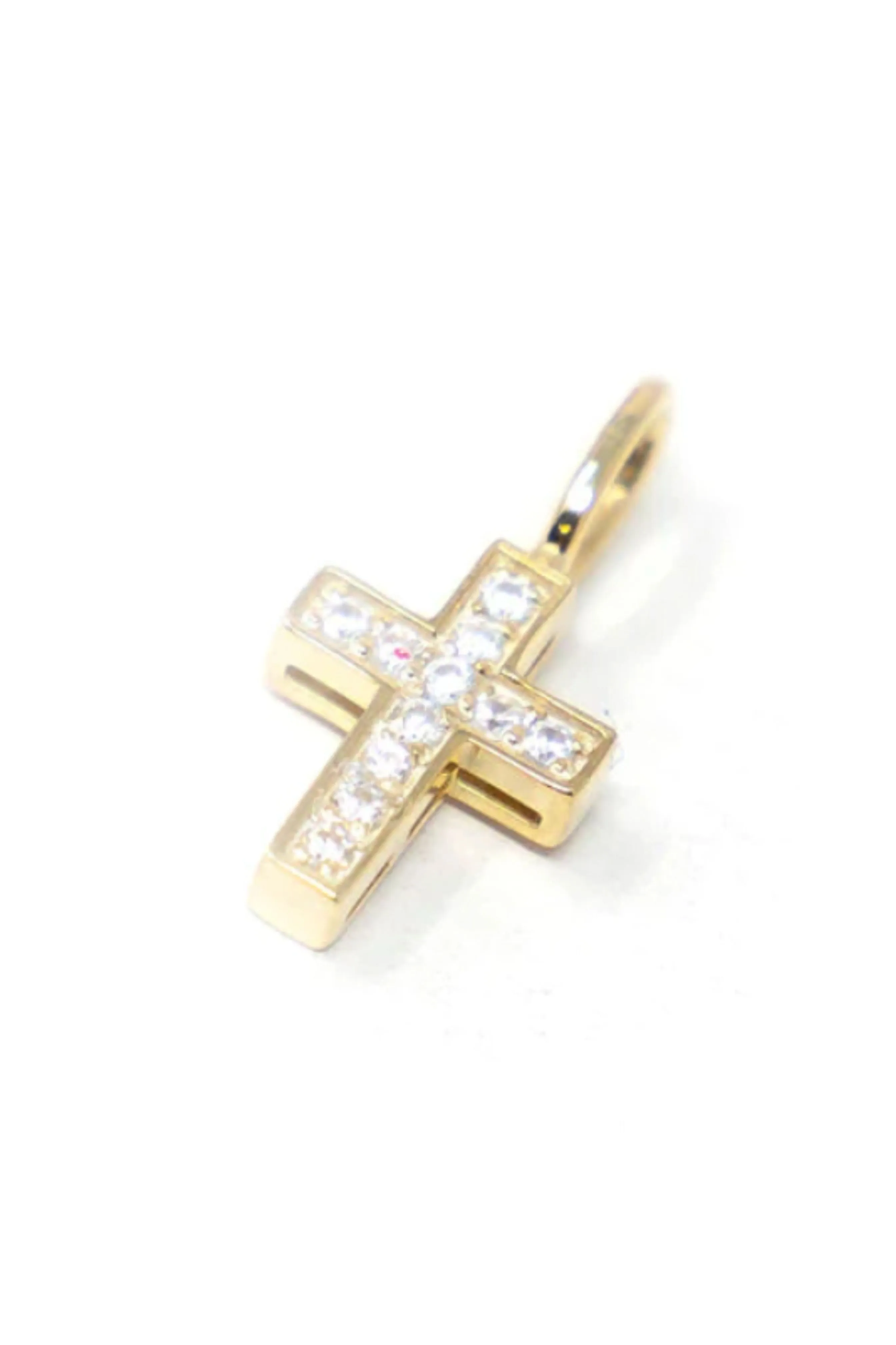 Sis Kiss Crystal Cross Charm