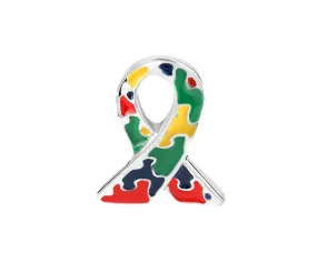 Small Autism Ribbon Lapel Pins