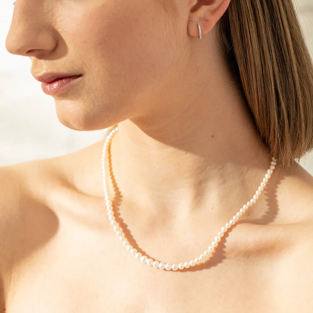 Sterling Silver Graduated Pearl Zelda Strand