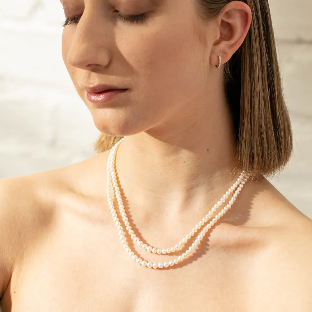 Sterling Silver Graduated Pearl Zelda Strand