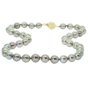 Tahitian Black Pearl Necklace With 9ct Yellow Gold Clasp