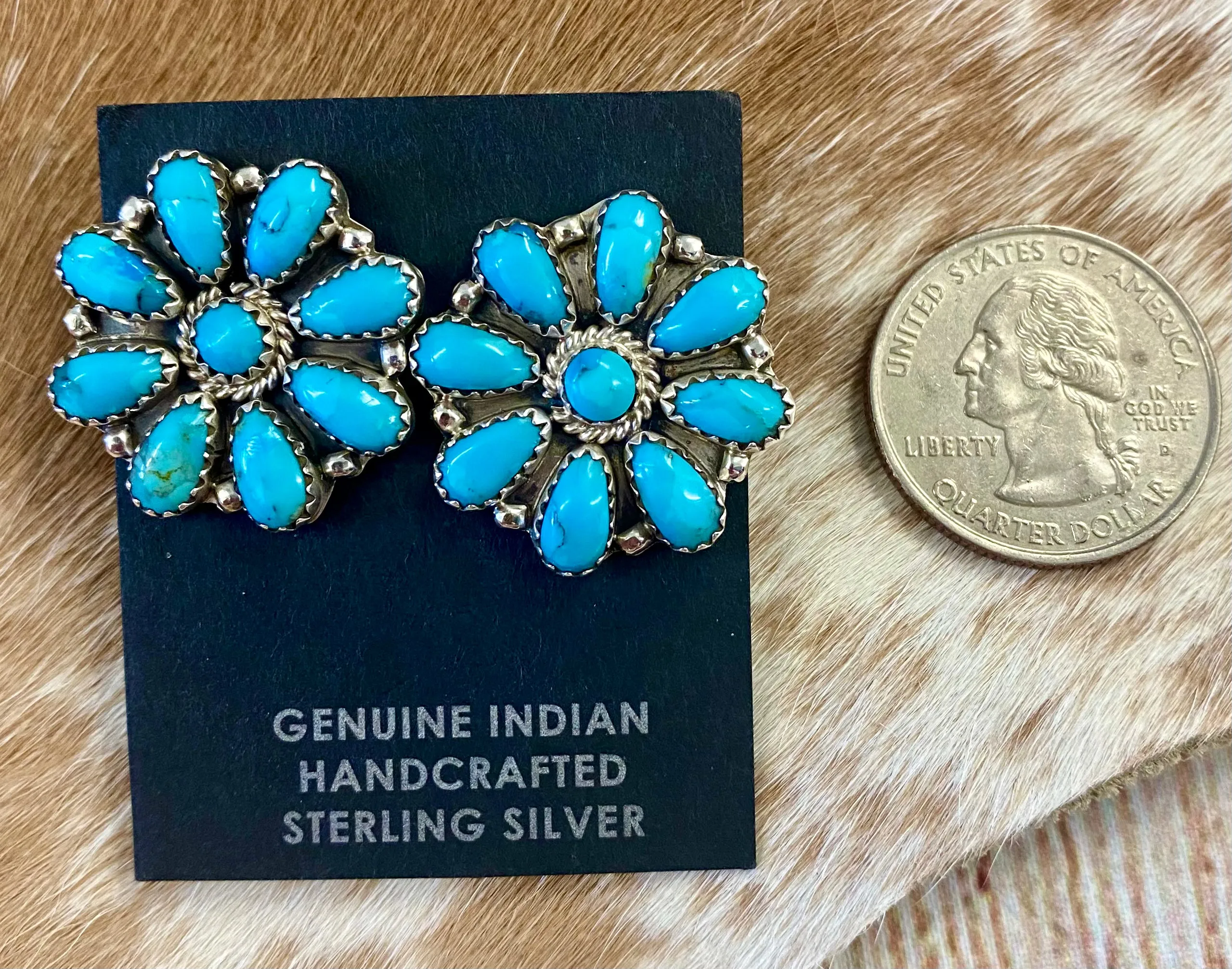 The Turquoise Cluster Earrings