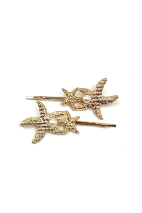 Twin Starfish Bobby Pin