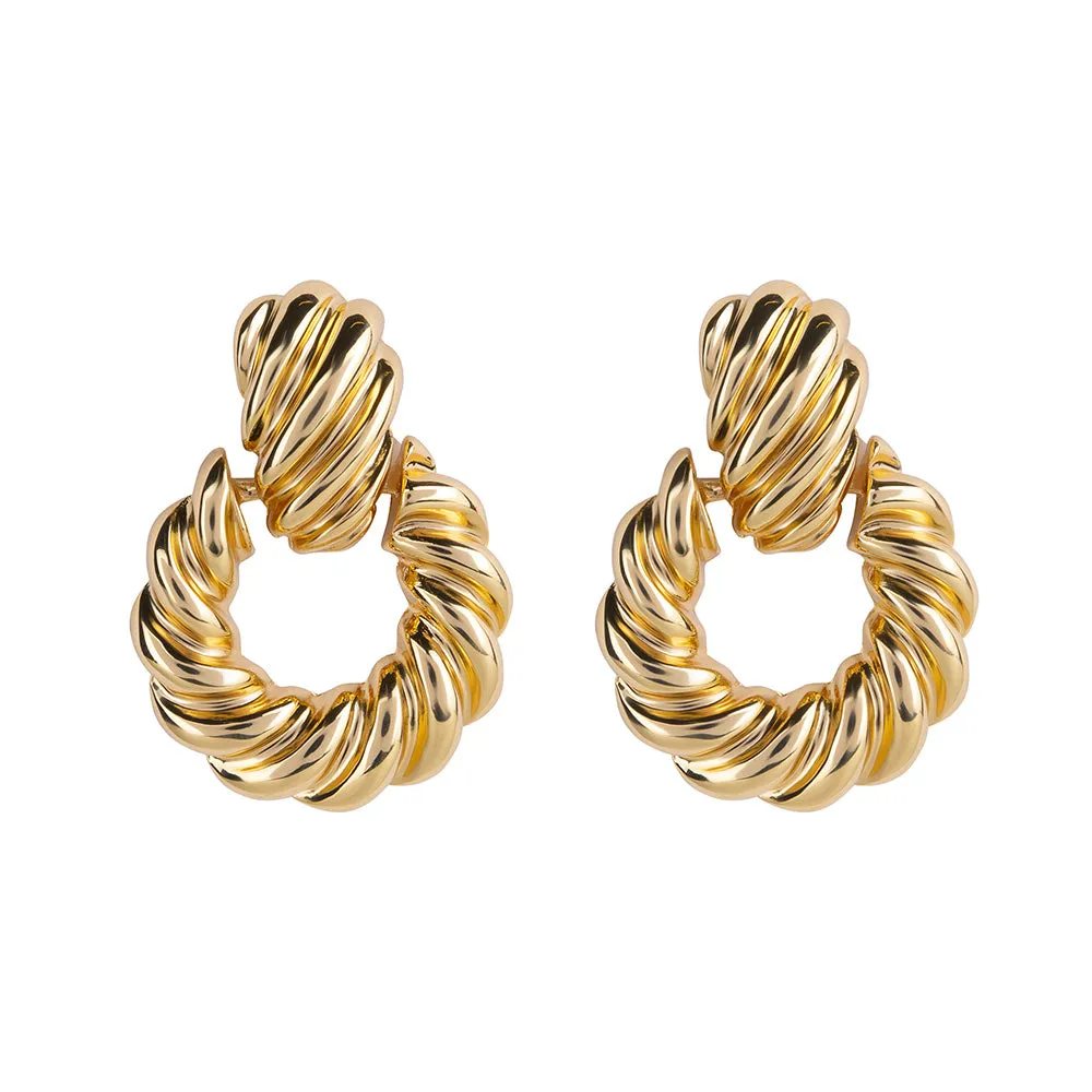 VINTAGE KNOB EARRINGS | GOLD