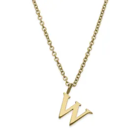 W Letter Gold Necklace