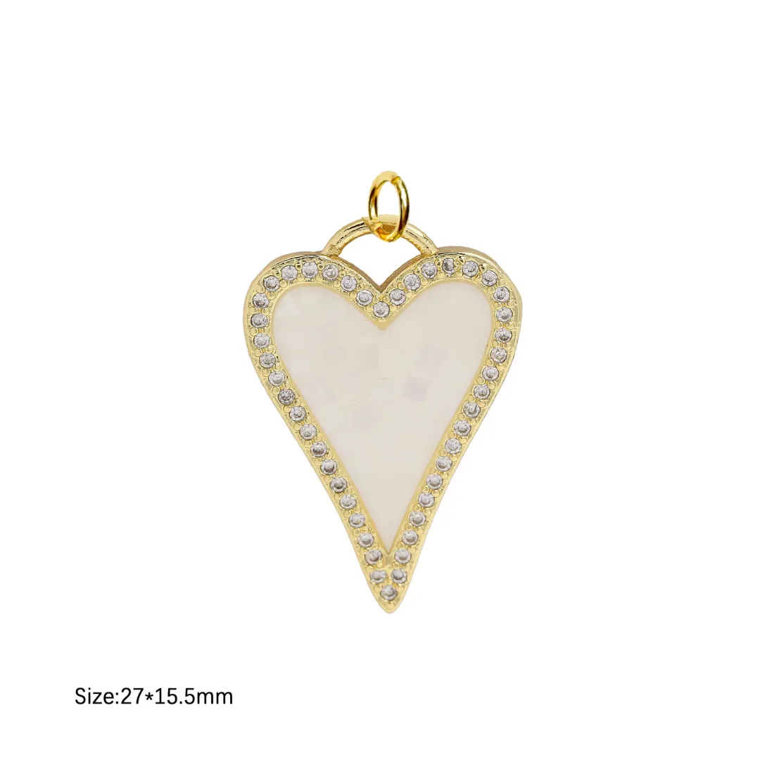 White Heart Charm For Charm Necklace