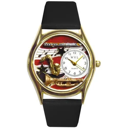 Wind Instruments Watch Small Gold Style